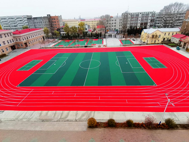 雞西市虎林市虎林一中綜合運動場懸浮地板工程案例